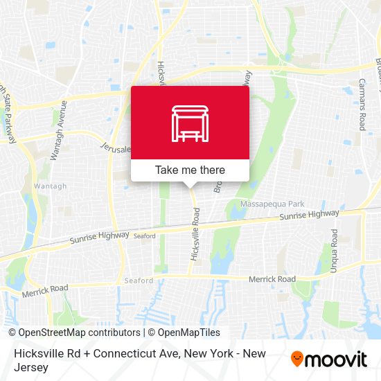 Mapa de Hicksville Rd + Connecticut Ave