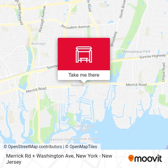 Merrick Rd + Washington Ave map