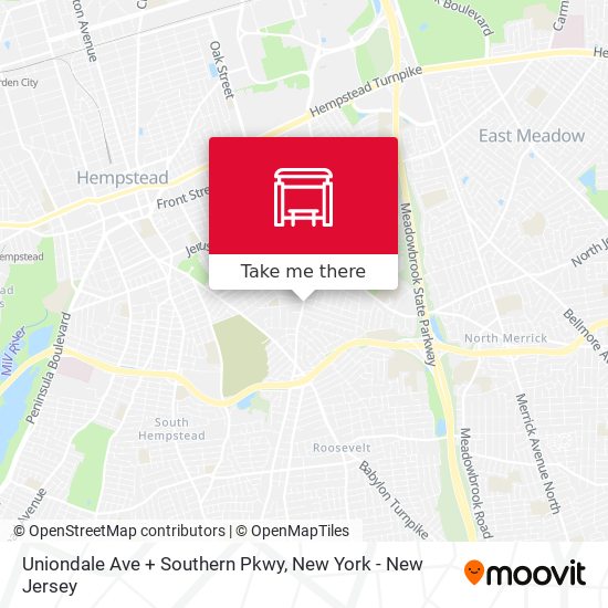 Uniondale Ave + Southern Pkwy map