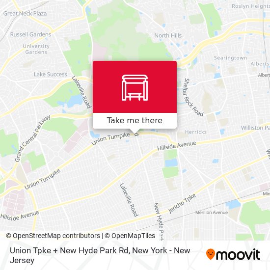 Union Tpke + New Hyde Park Rd map