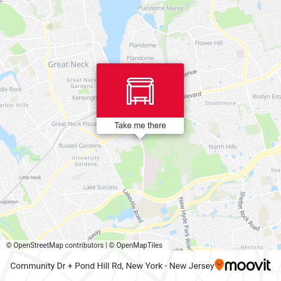 Mapa de Community Dr + Pond Hill Rd