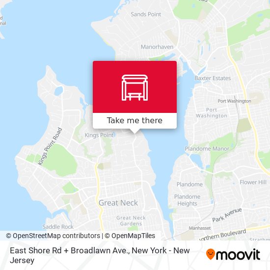 East Shore Rd + Broadlawn Ave. map