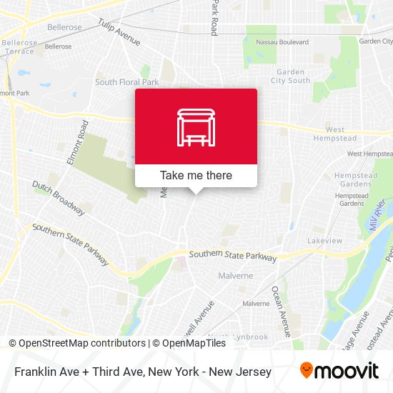 Mapa de Franklin Ave + Third Ave