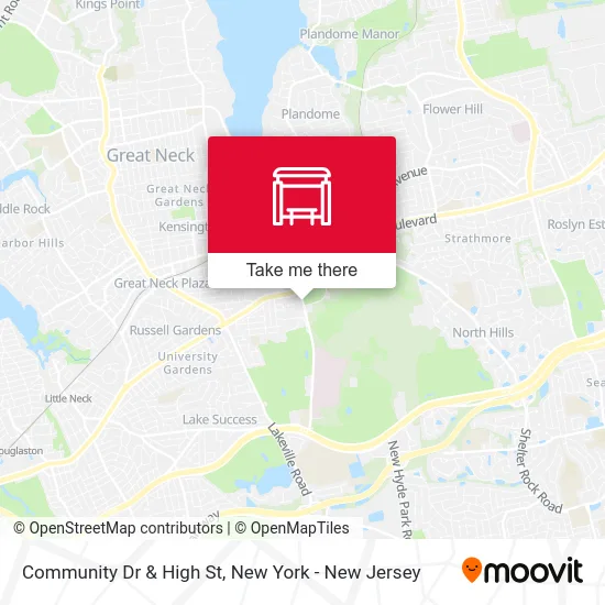 Community Dr & High St map