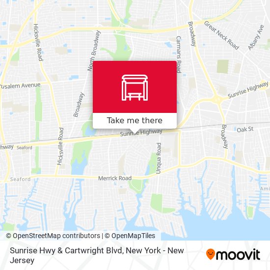 Sunrise Hwy & Cartwright Blvd map