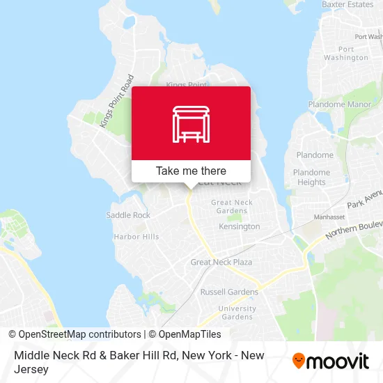 Middle Neck Rd & Baker Hill Rd map