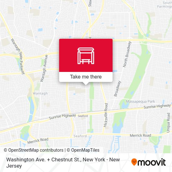 Mapa de Washington Ave. + Chestnut St.