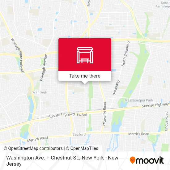 Washington Ave. + Chestnut St. map