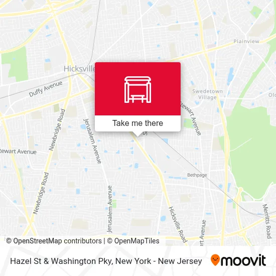 Hazel St & Washington Pky map