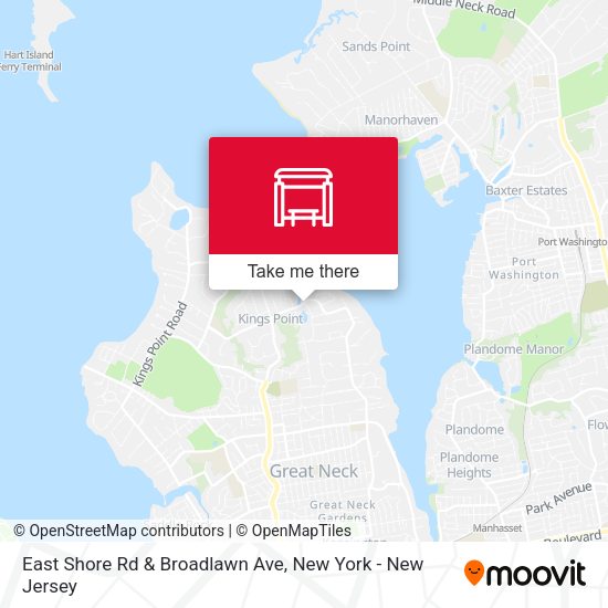 Mapa de East Shore Rd & Broadlawn Ave