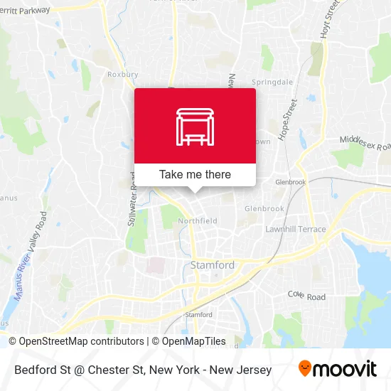 Bedford St @ Chester St map