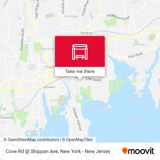 Cove Rd @ Shippan Ave map