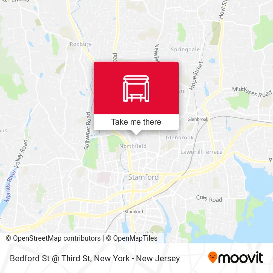 Bedford St @ Third St map