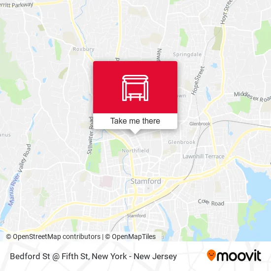 Bedford St @ Fifth St map