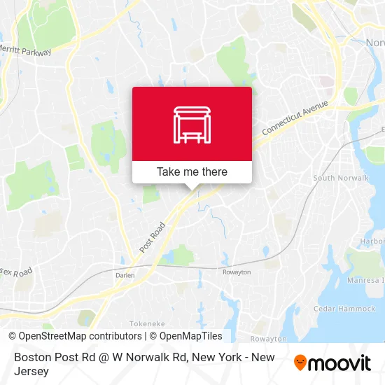 Boston Post Rd @ W Norwalk Rd map