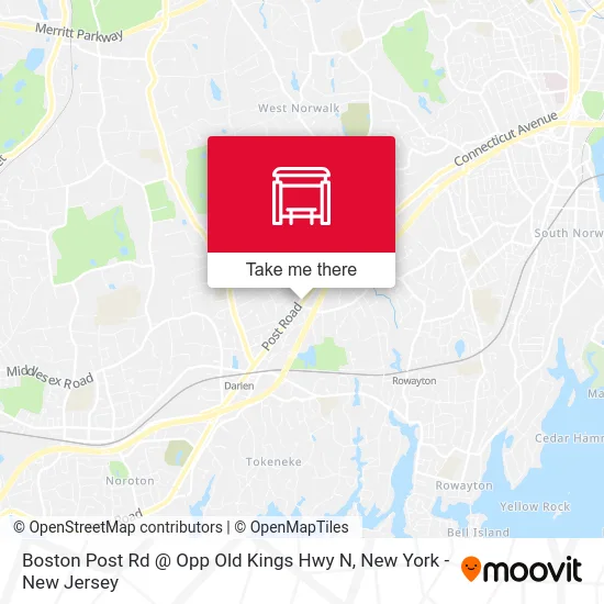 Boston Post Rd @ Opp Old Kings Hwy N map