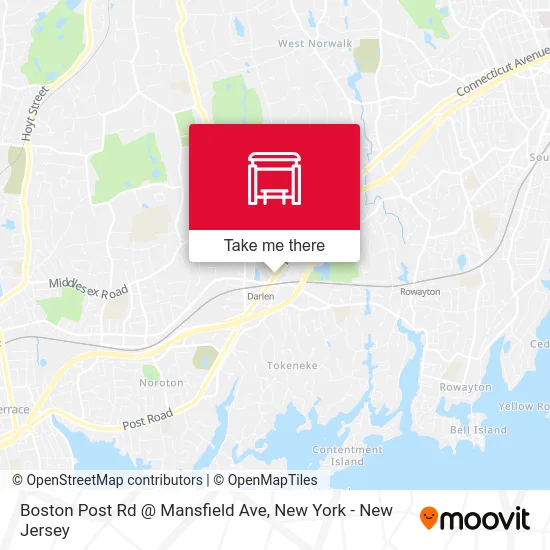 Boston Post Rd @ Mansfield Ave map