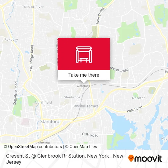 Cresent St @ Glenbrook Rr Station map