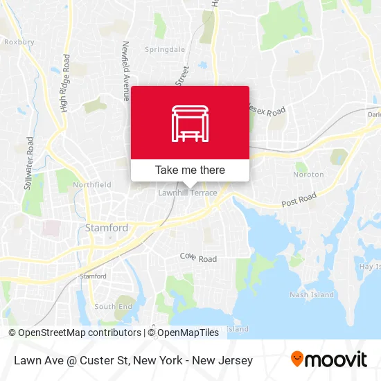 Lawn Ave @ Custer St map