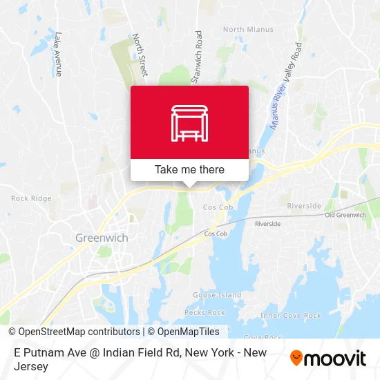 E Putnam Ave @ Indian Field Rd map