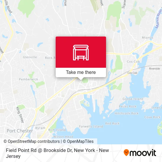 Field Point Rd @ Brookside Dr map