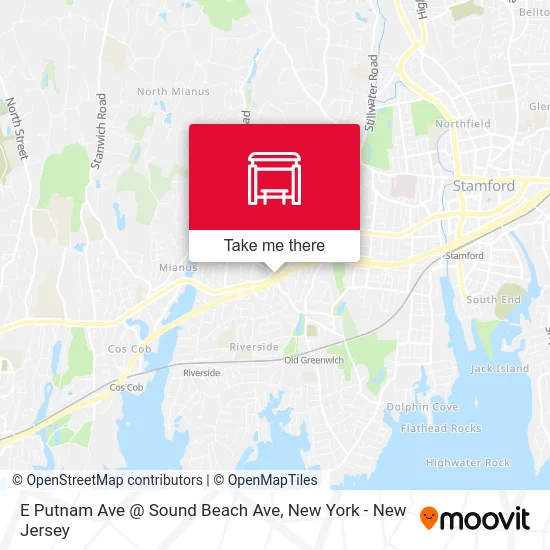 E Putnam Ave @ Sound Beach Ave map