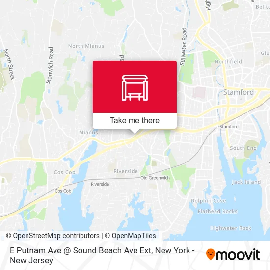 E Putnam Ave @ Sound Beach Ave Ext map