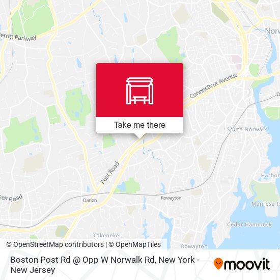 Boston Post Rd @ Opp W Norwalk Rd map
