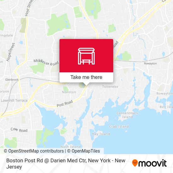 Boston Post Rd @ Darien Med Ctr map