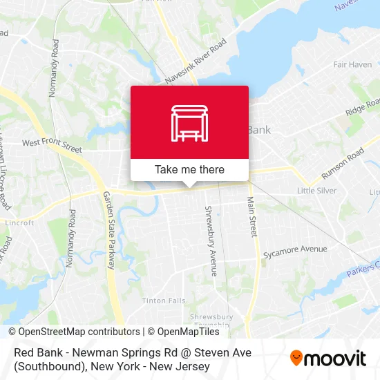Red Bank - Newman Springs Rd @ Steven Ave (Southbound) map