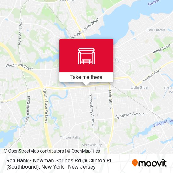 Red Bank - Newman Springs Rd @ Clinton Pl (Southbound) map