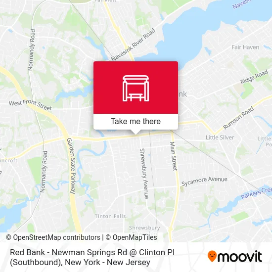 Red Bank - Newman Springs Rd @ Clinton Pl (Southbound) map