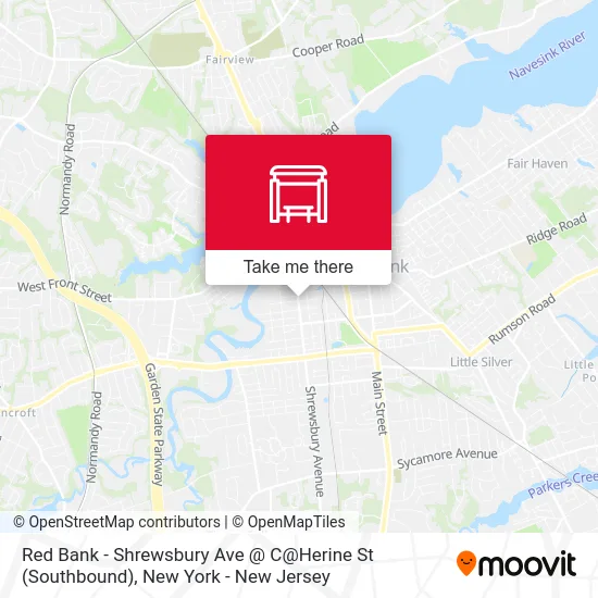 Red Bank - Shrewsbury Ave @ C@Herine St (Southbound) map