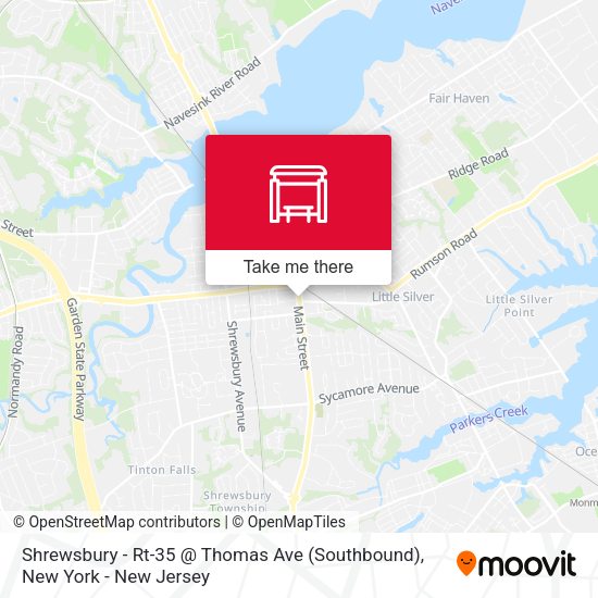 Shrewsbury - Rt-35 @ Thomas Ave (Southbound) map