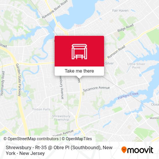 Shrewsbury - Rt-35 @ Obre Pl (Southbound) map