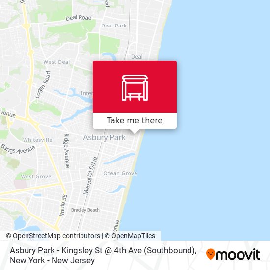 Asbury Park - Kingsley St @ 4th Ave (Southbound) map