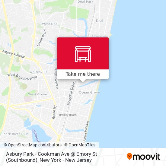 Asbury Park - Cookman Ave @ Emory St (Southbound) map