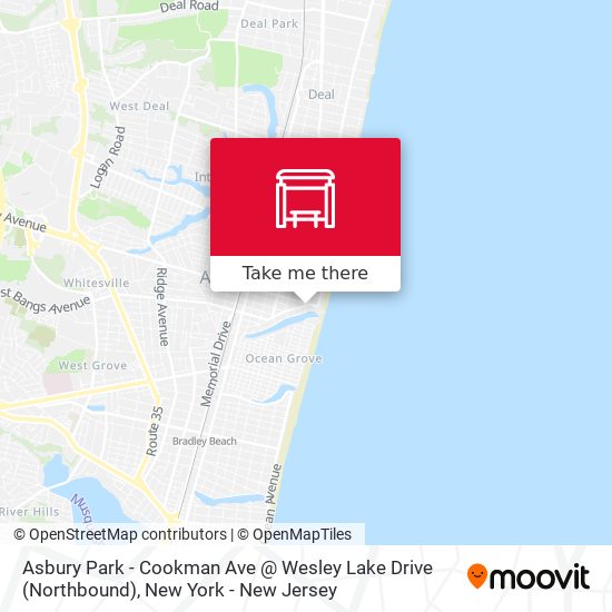 Asbury Park - Cookman Ave @ Wesley Lake Drive (Northbound) map