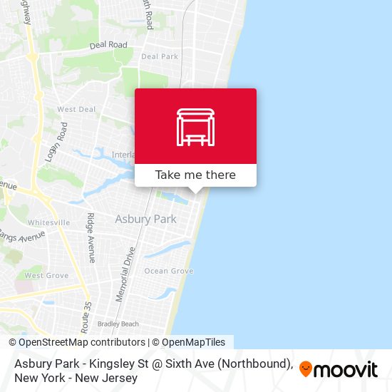 Asbury Park - Kingsley St @ Sixth Ave (Northbound) map