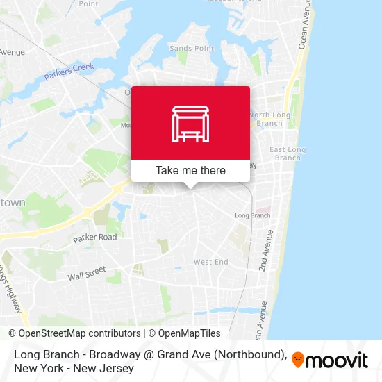 Long Branch - Broadway @ Grand Ave (Northbound) map