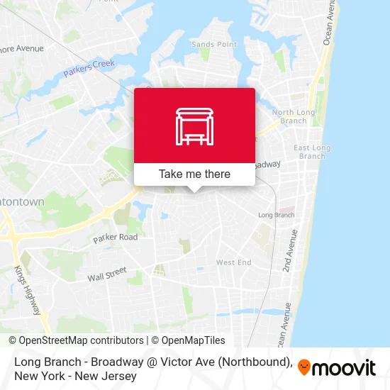 Long Branch - Broadway @ Victor Ave (Northbound) map