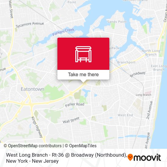 West Long Branch - Rt-36 @ Broadway (Northbound) map