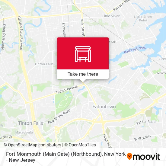 Fort Monmouth (Main Gate) (Northbound) map