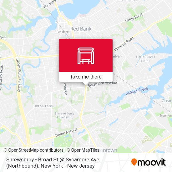 Mapa de Shrewsbury - Broad St @ Sycamore Ave (Northbound)