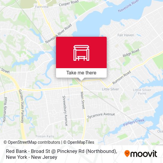 Mapa de Red Bank - Broad St @ Pinckney Rd (Northbound)