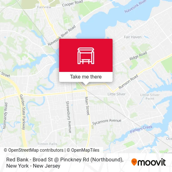 Red Bank - Broad St @ Pinckney Rd (Northbound) map