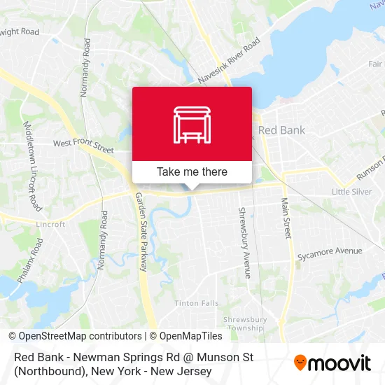 Red Bank - Newman Springs Rd @ Munson St (Northbound) map