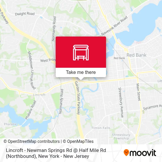 Lincroft - Newman Springs Rd @ Half Mile Rd (Northbound) map
