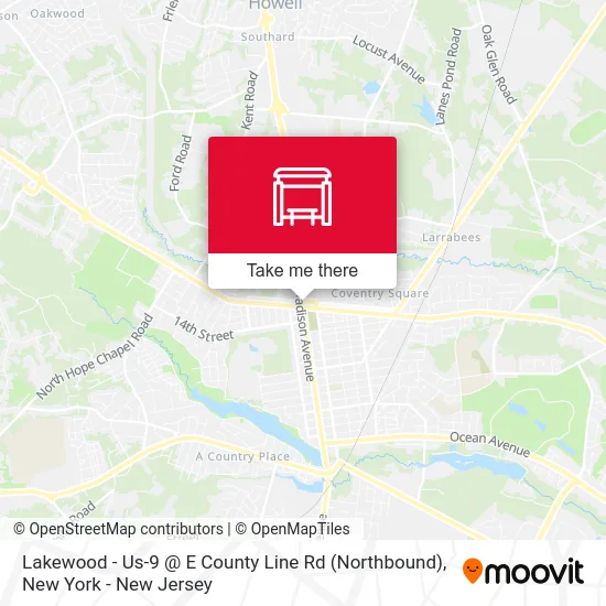 Lakewood - Us-9 @ E County Line Rd (Northbound) map