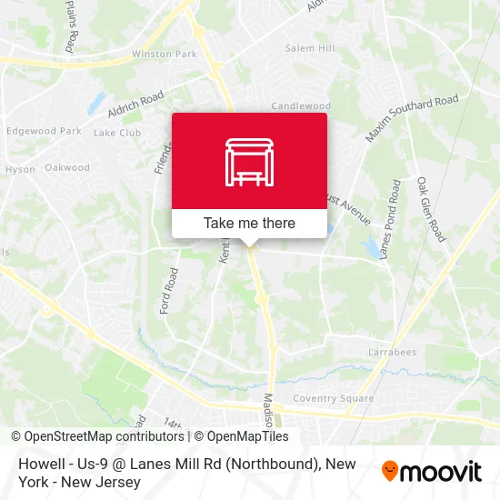 Howell - Us-9 @ Lanes Mill Rd (Northbound) map